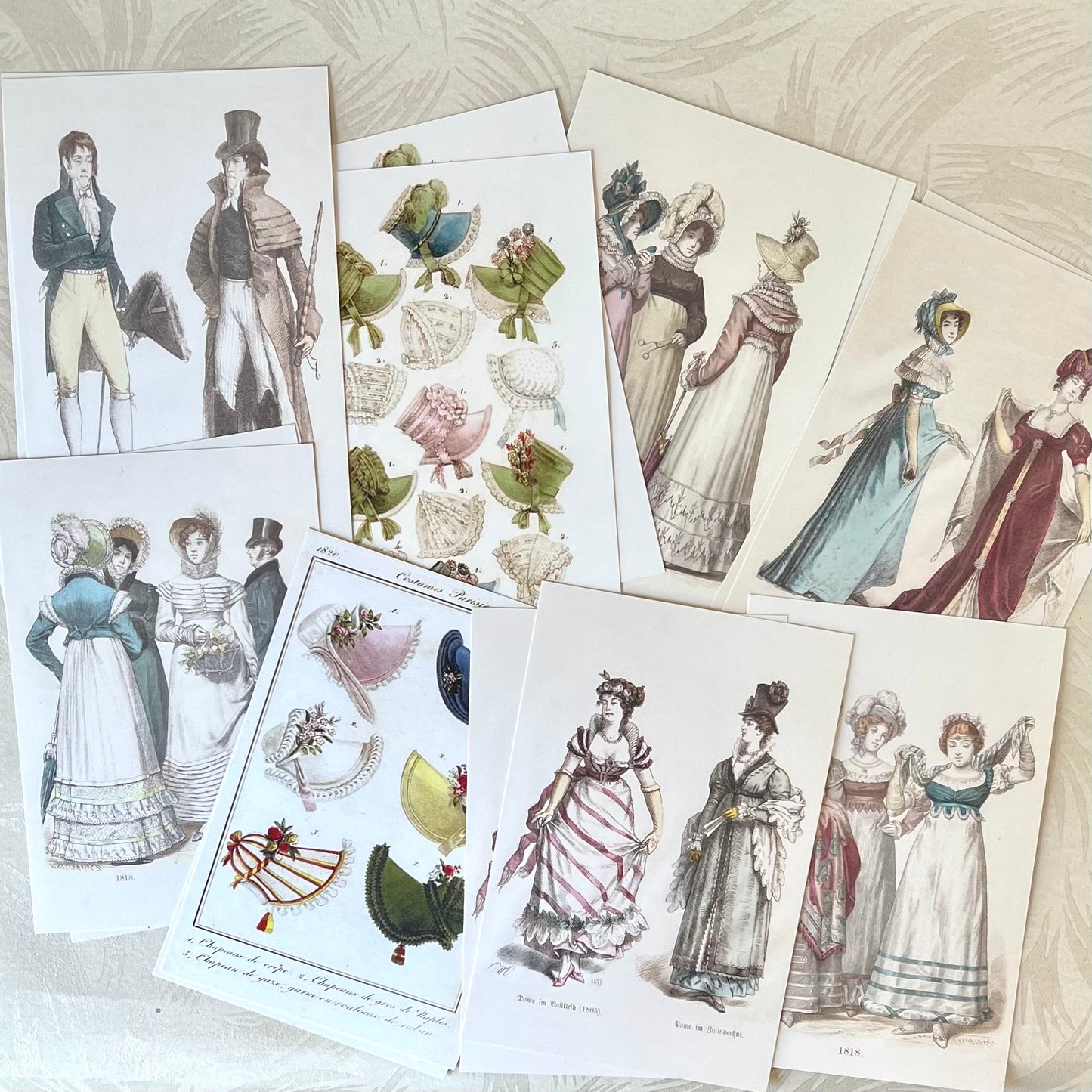 Le Bon Ton - Regency Fashions Set of Post Cards
