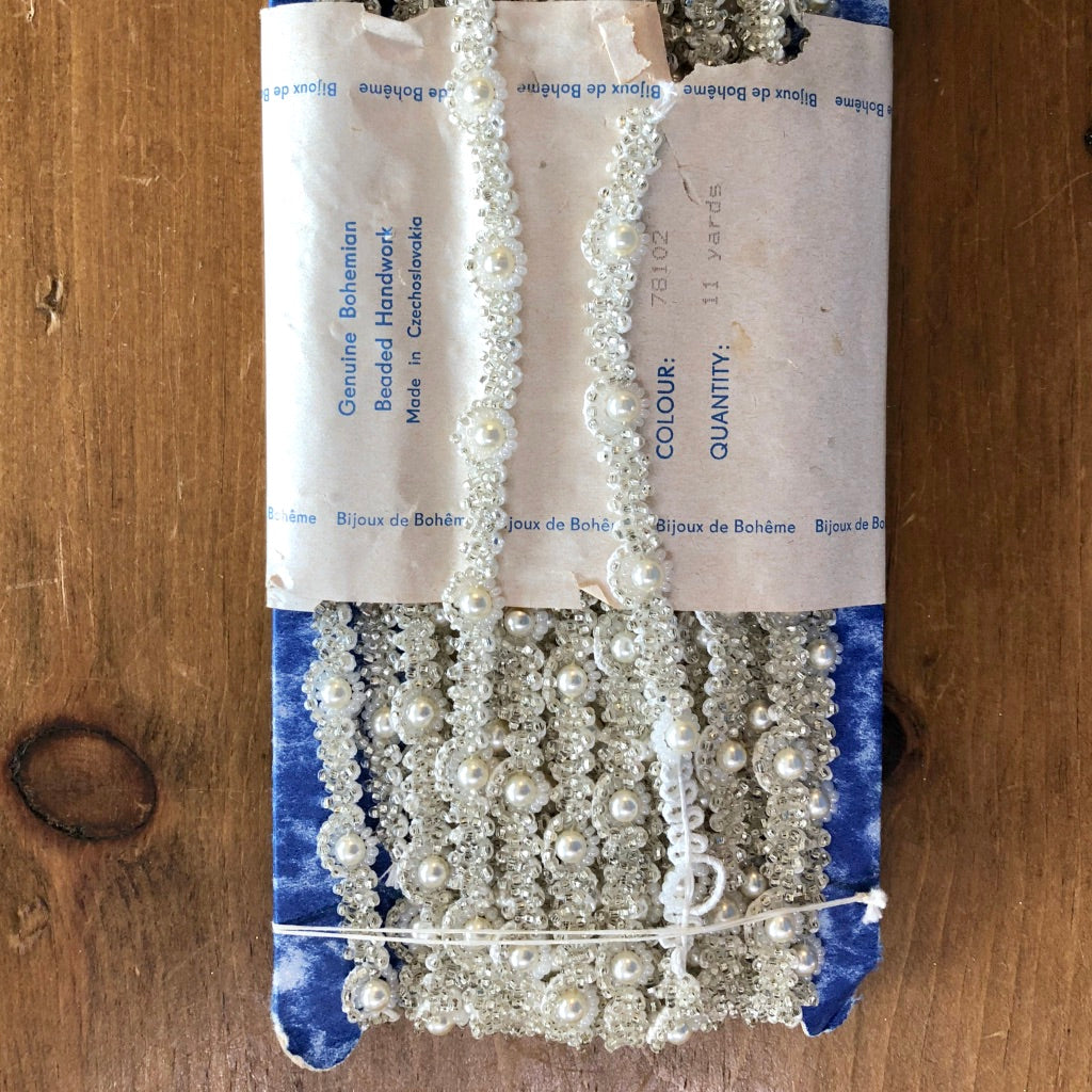 Bohemian Glass Beaded Trims - By the Foot
