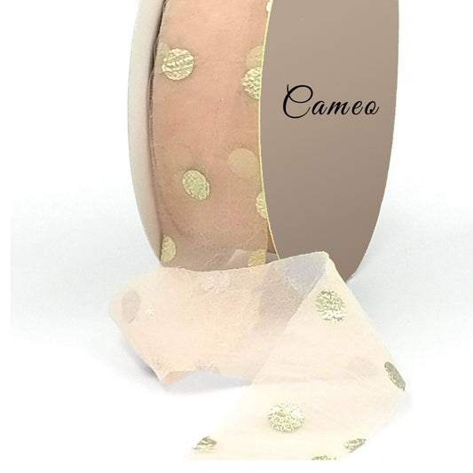 Polka Dot Chiffon Ribbon