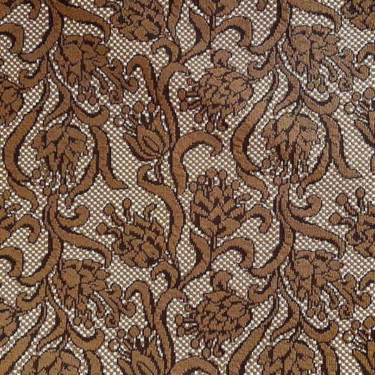 Floral Brocade Design Double-Knit Fabric