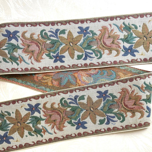 Wide Floral Tapestry Jacquard - 4.5 Inch