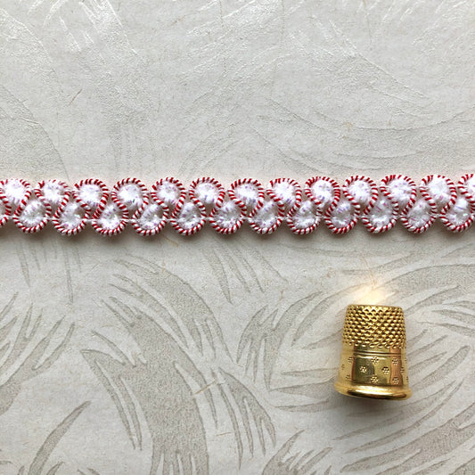 Candy Cane Chenille Stripe Trim - Vintage