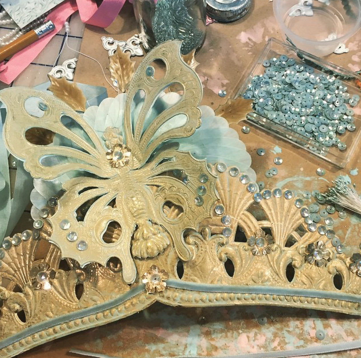 Madam Butterfly Tiara Dresden Crown