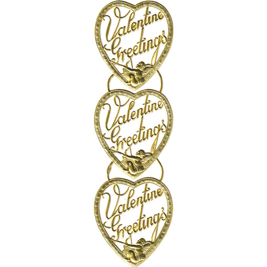 Valentine Greetings Heart,  Dresden Die-Cut