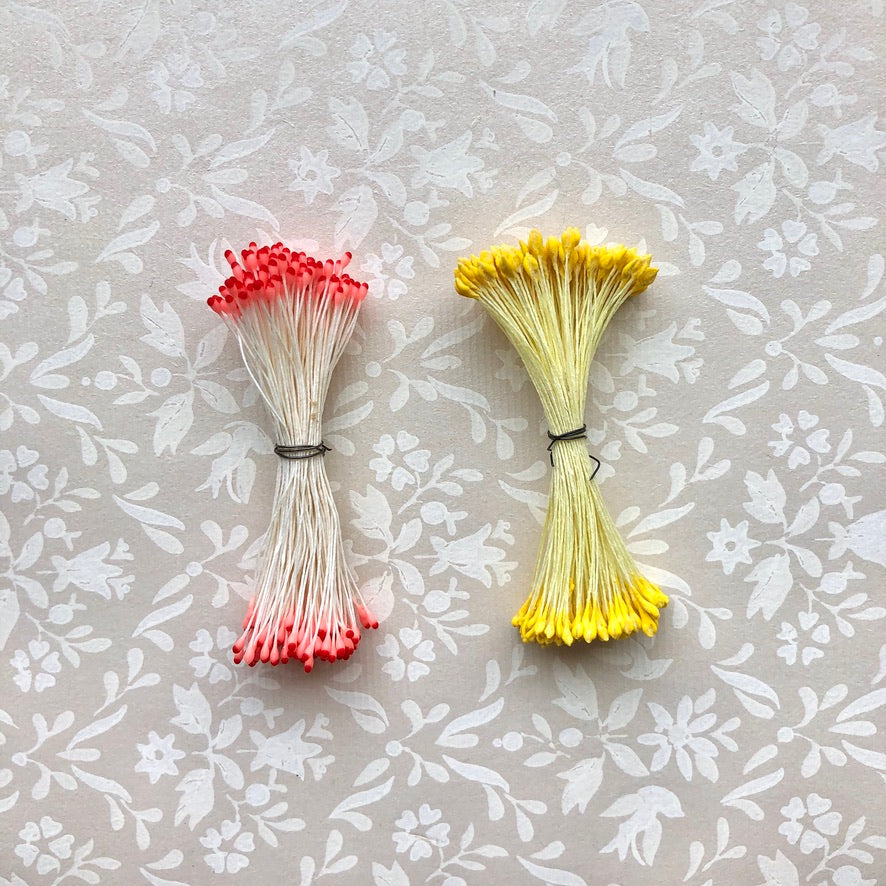 Vintage Flower Stamens, Two Color 2 Pack