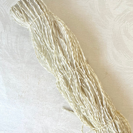 Narrow White Horsehair Millinery Braid - Vintage Switzerland