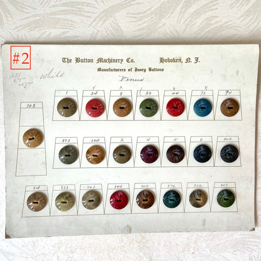 Button Salesman Sample Cards - The Button Machinery Co.