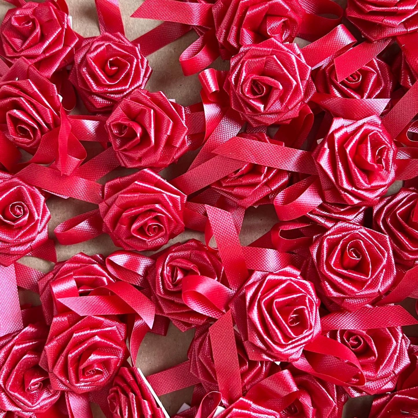 Rolled Ribbon Roses - Vintage