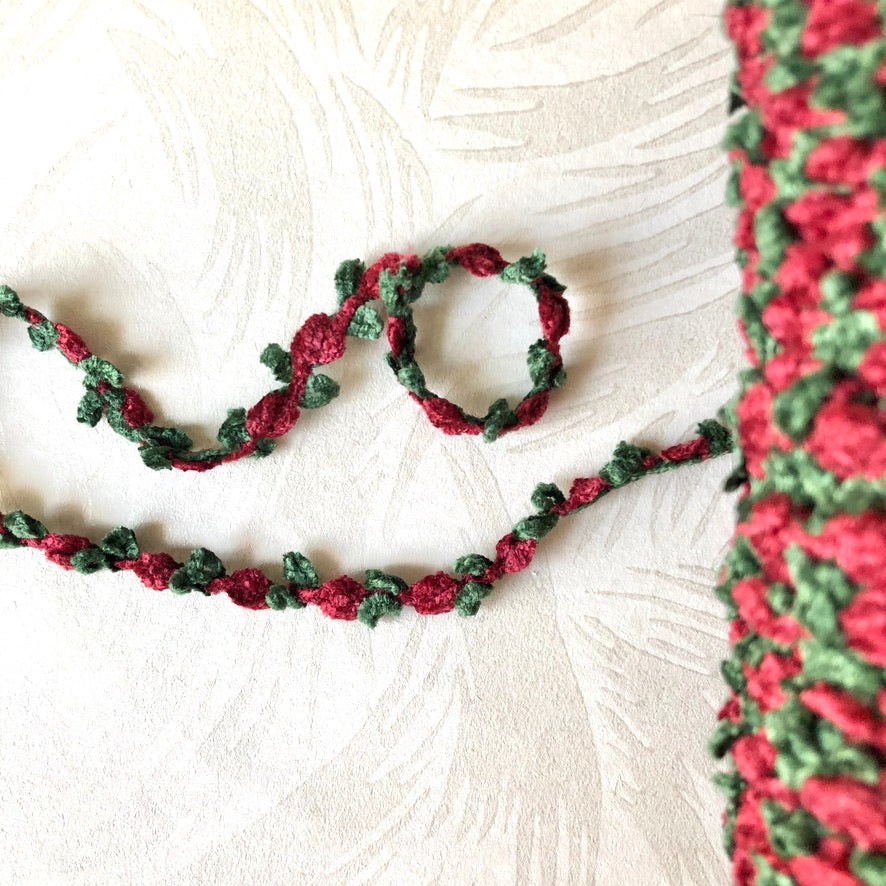 Chenille Rosebud Rococo Trim - Vintage - Multiple Colorways