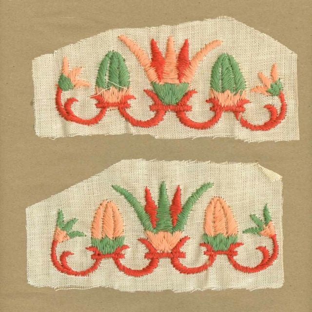 Orange_Vintage_Applique_Egyptian_Motif