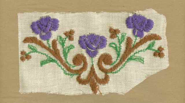 Violet_Vintage_Applique_"V"_Shape_Flower_Motif