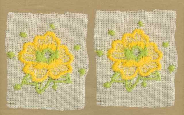 Yellow_Vintage_Applique_Geometric_Flower_Motif