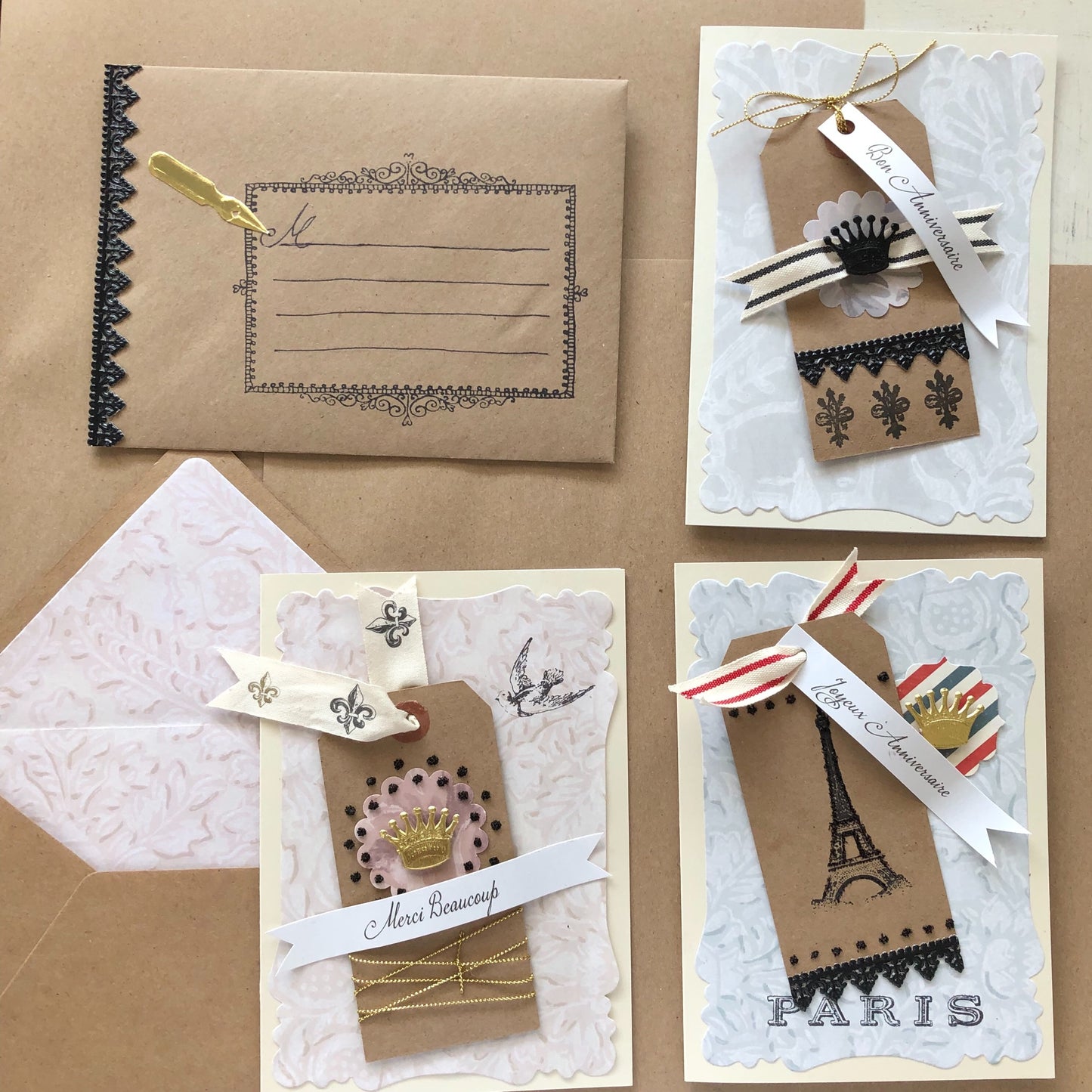 French Card Ephemera Kit