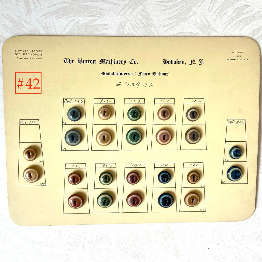 Button Salesman Sample Cards - The Button Machinery Co.