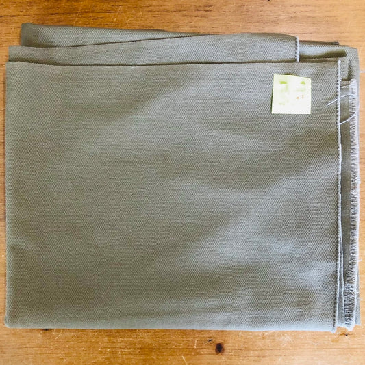 Kaki Taupe Twill Weave Cotton Fabric