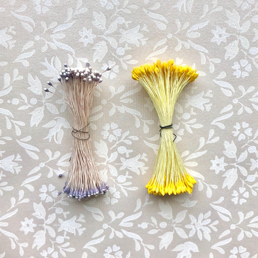 Vintage Flower Stamens, Two Color 2 Pack