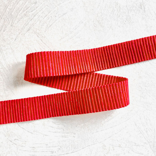Accordion Pleated Satin Ribbon - Multiple Colorways