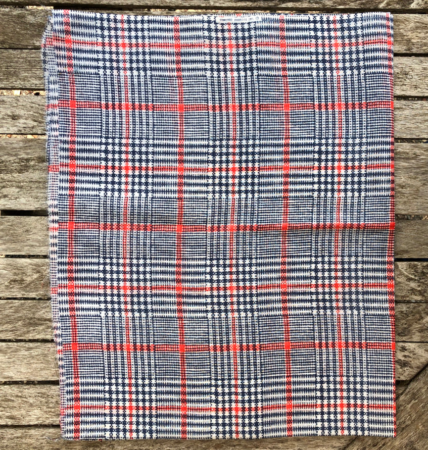 Sheer Cotton Plaid Fabric - Vintage