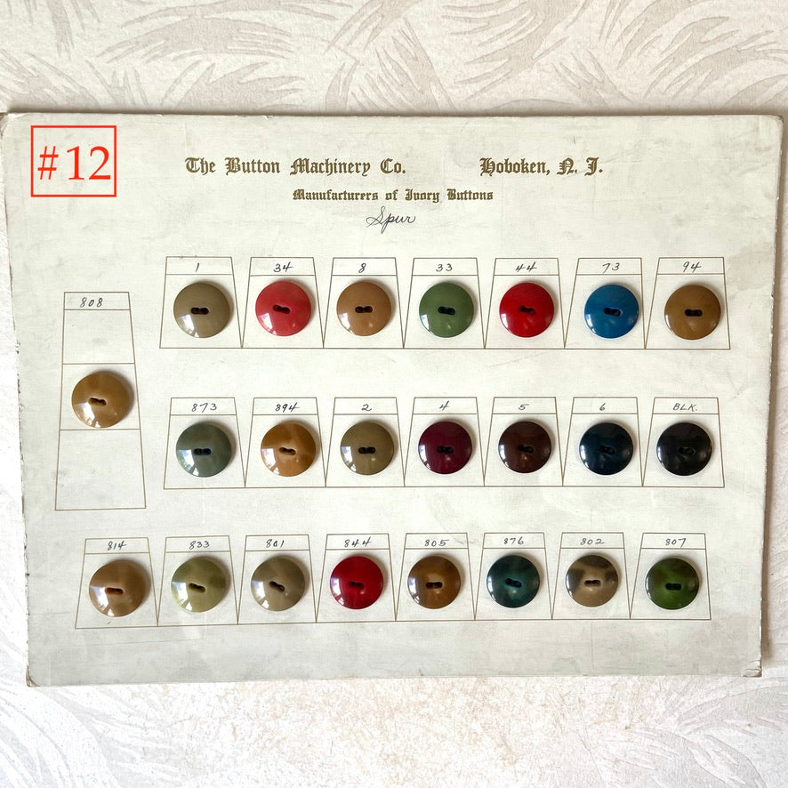 Button Salesman Sample Cards - The Button Machinery Co.