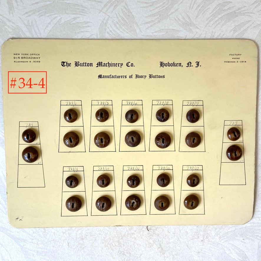 Button Salesman Sample Cards - The Button Machinery Co.
