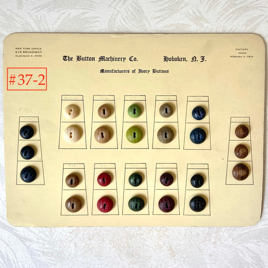 Button Salesman Sample Cards - The Button Machinery Co.