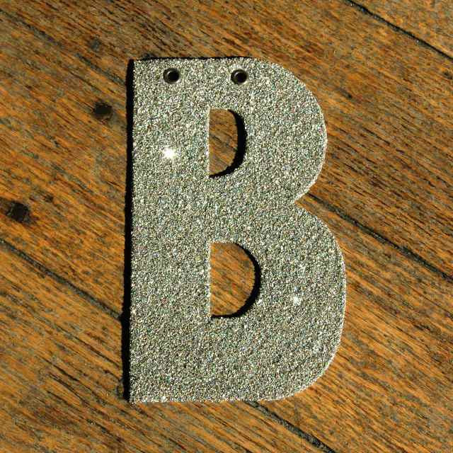 Glitter-letter-B