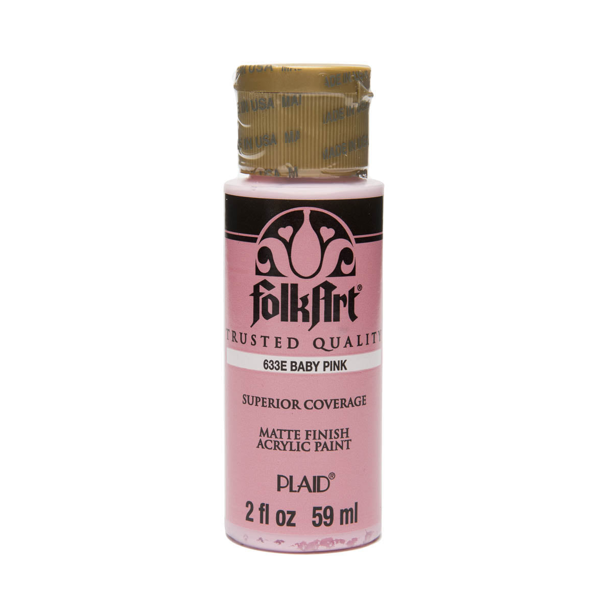 Plaid - FolkArt FolkArt Multi-surface Satin - Baby Pink, 2 fl oz