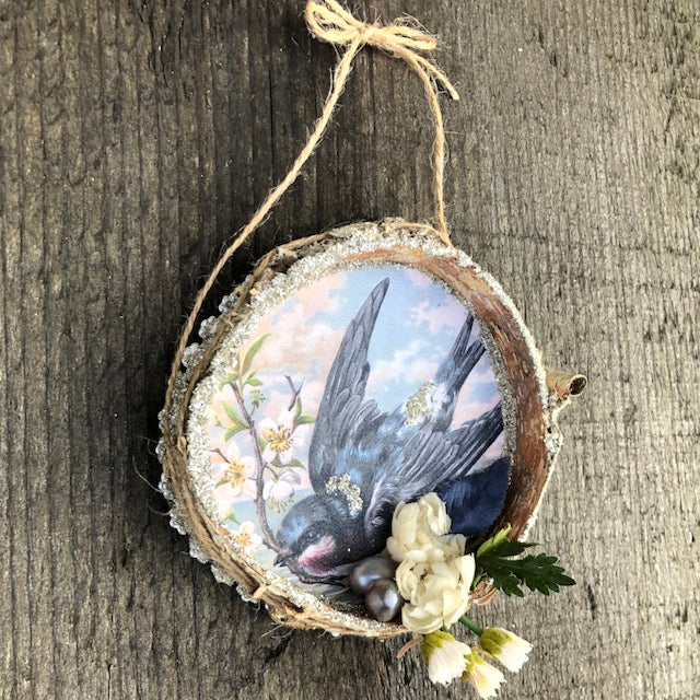 Birch Bark Hollow Ornaments