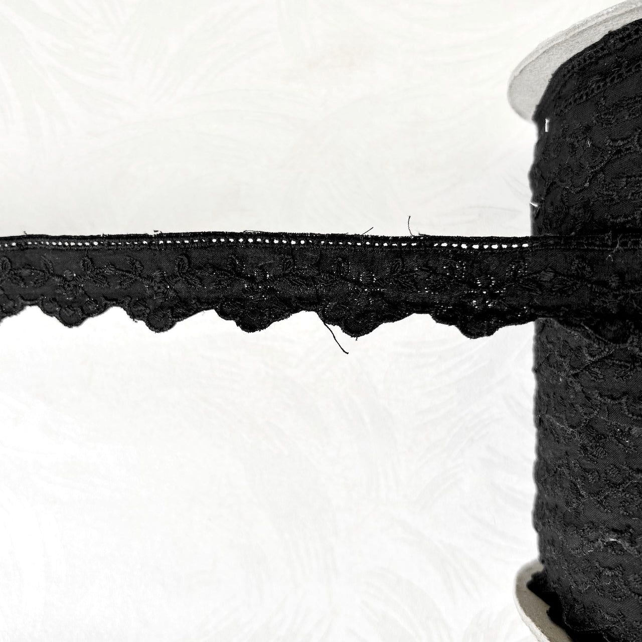 Black Cotton Eyelet Lace Rose Mille Black Cotton Eyelet Lace Rose Mille