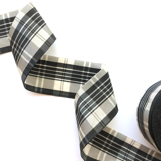 Vintage Taffeta Plaid Ribbon