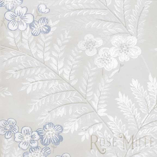 Faded Fern in Blue - Signature Vintage Scrapbook Papers