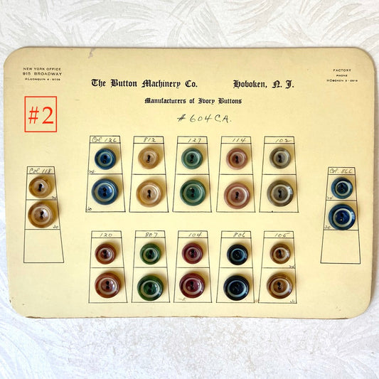 Button Salesman Sample Cards - The Button Machinery Co.