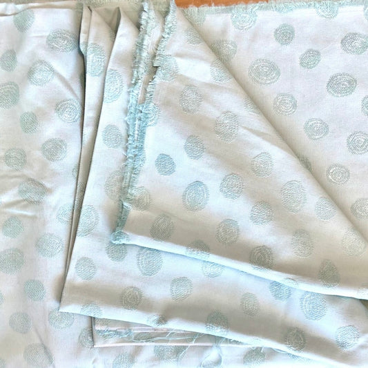 Seafoam Woven Circle Rayon Fabric