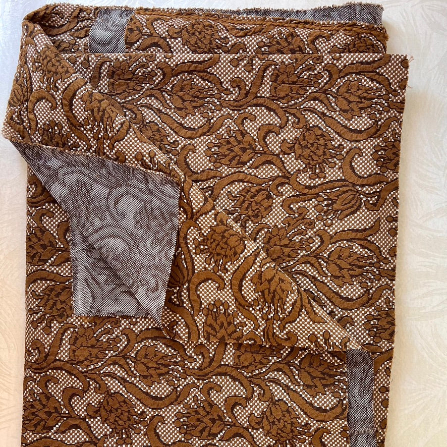 Floral Brocade Design Double-Knit Fabric
