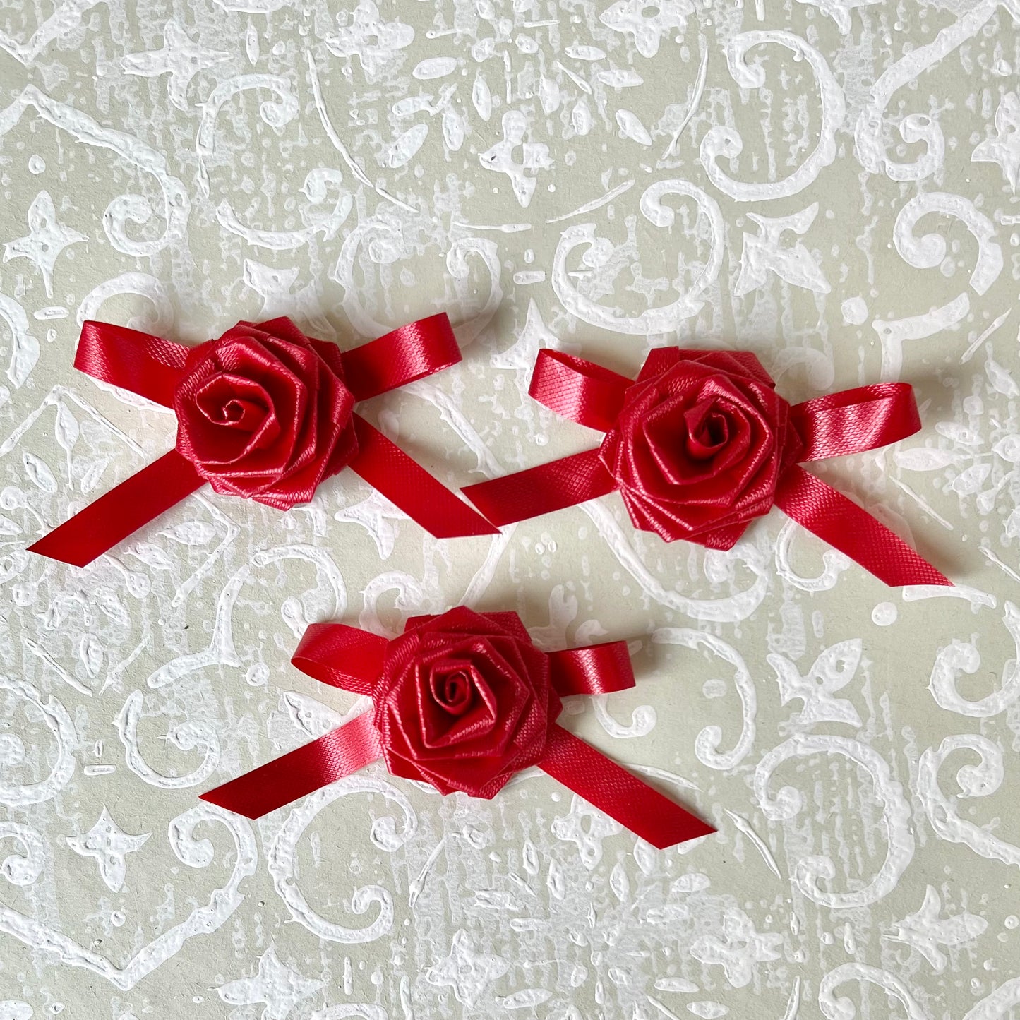 Rolled Ribbon Roses - Vintage