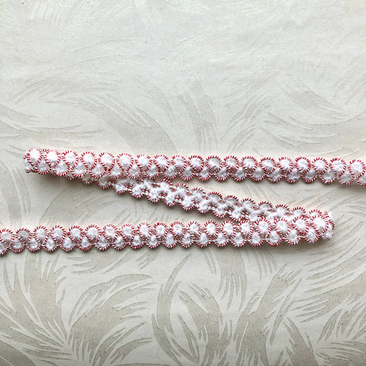 Candy Cane Chenille Stripe Trim - Vintage