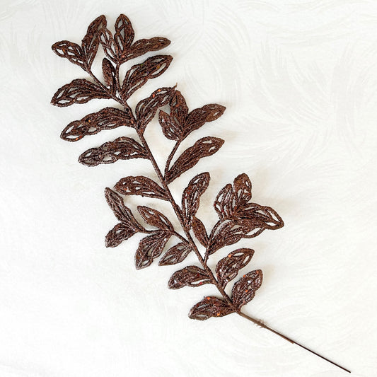 Giltter Bipinnate Fern Leaf Spray - Multiple Colors