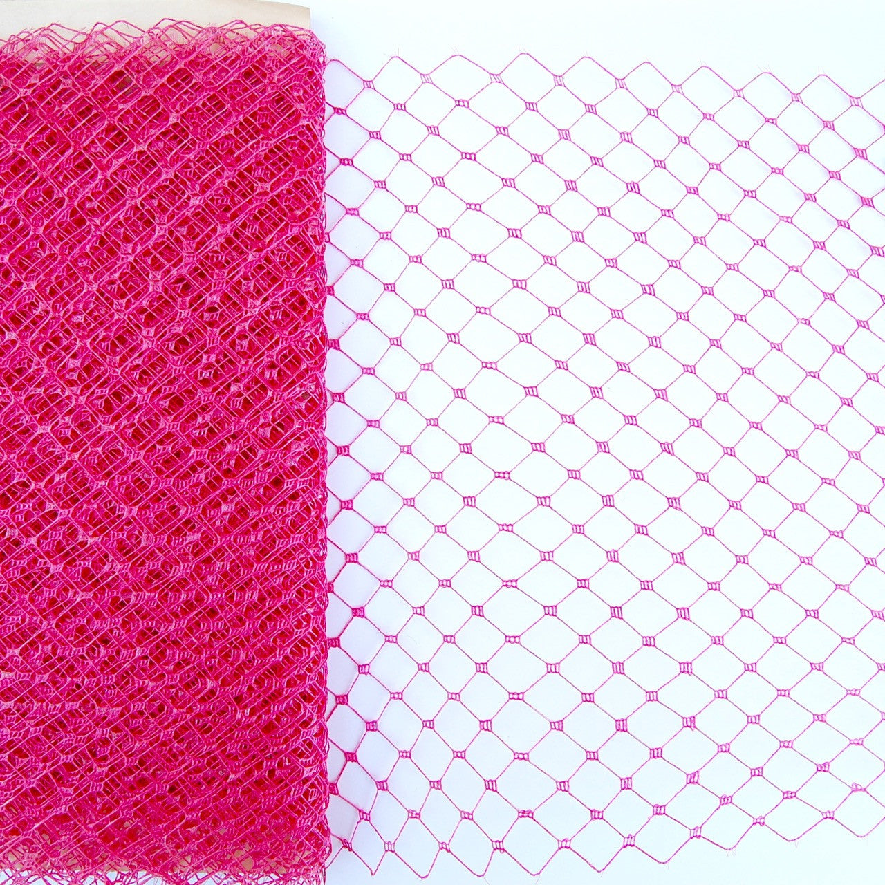 Chunky Square in Diamond Weave Veiling Netting - Birdcage Many Colors