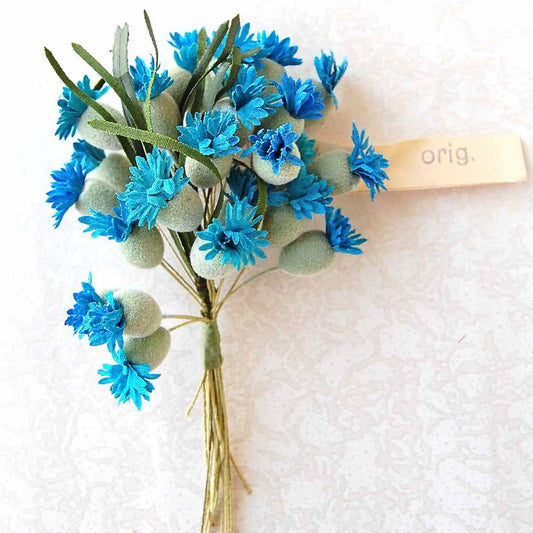Cornflower Buds, Vintage Millinery Flower