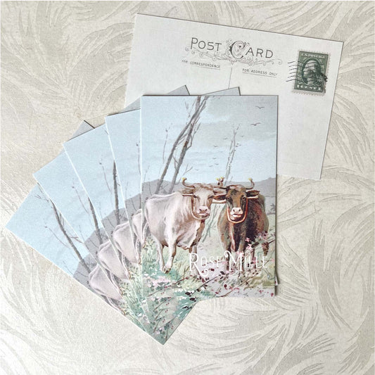 Friendly Cows - Layering PostCards