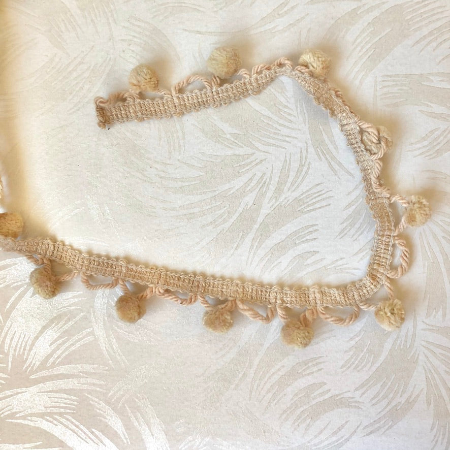 Vintage Cotton Ball Fringe - Multiple Colors