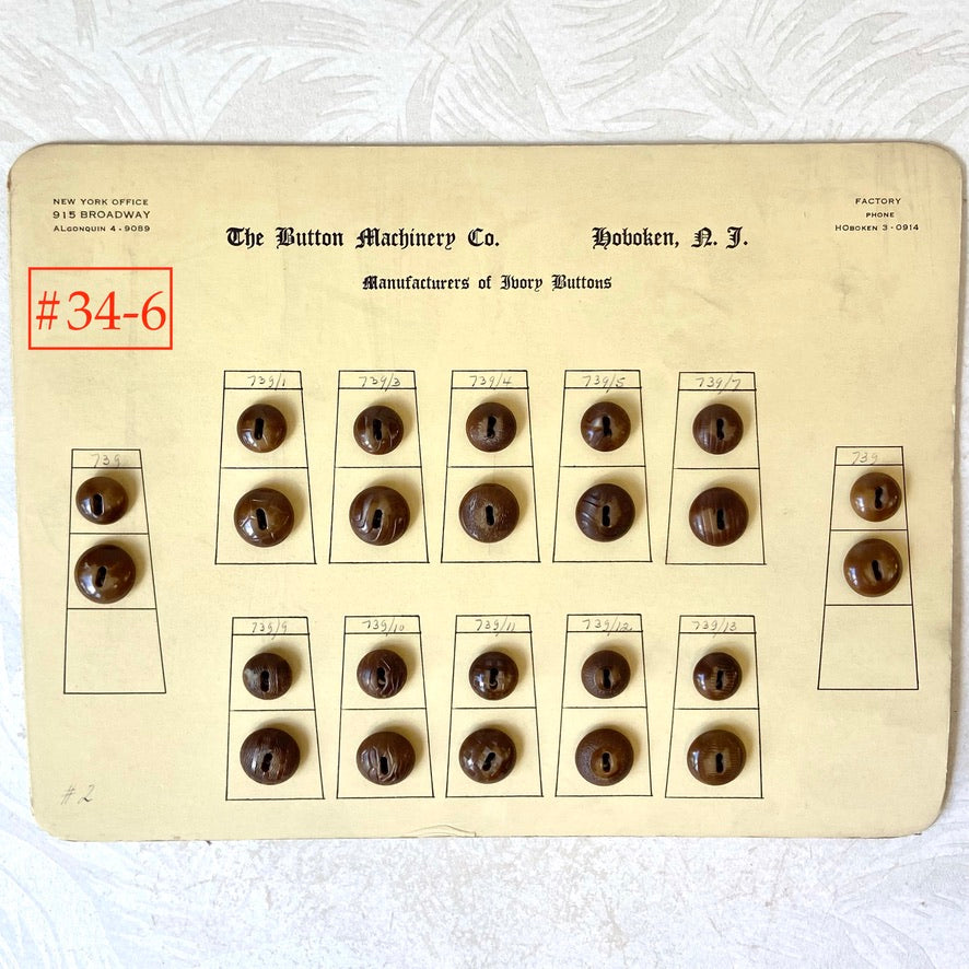 Button Salesman Sample Cards - The Button Machinery Co.