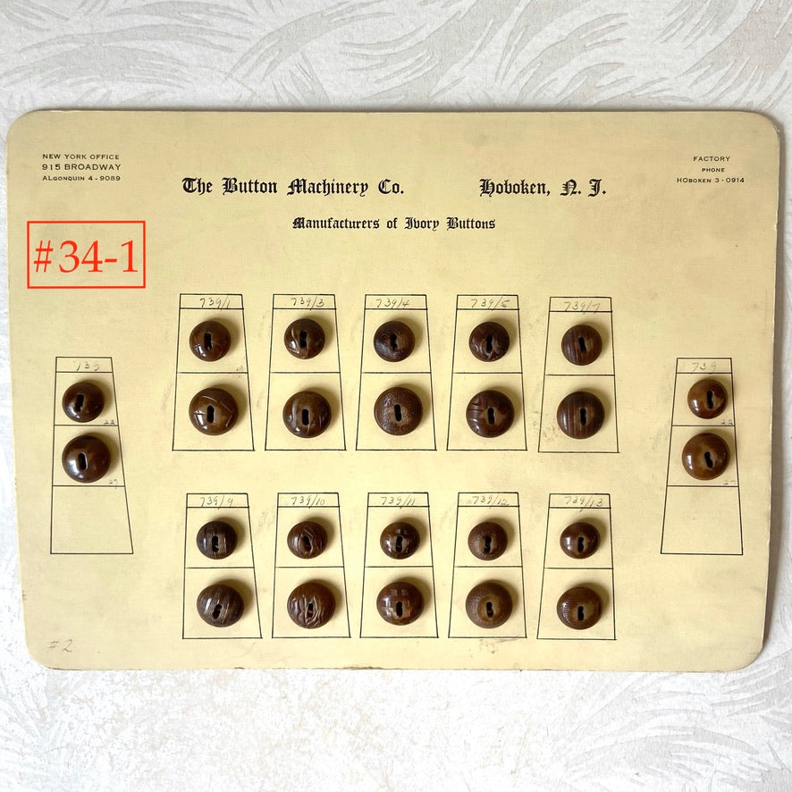 Button Salesman Sample Cards - The Button Machinery Co.