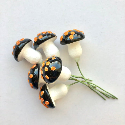 Spun Cotton Mushrooms