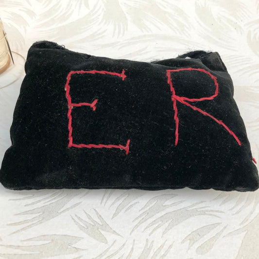 Antique Velvet Primer Embroidered Pincushion