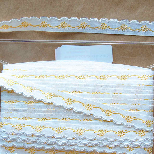 Embroidered Scalloped Edge Ribbon, Floral