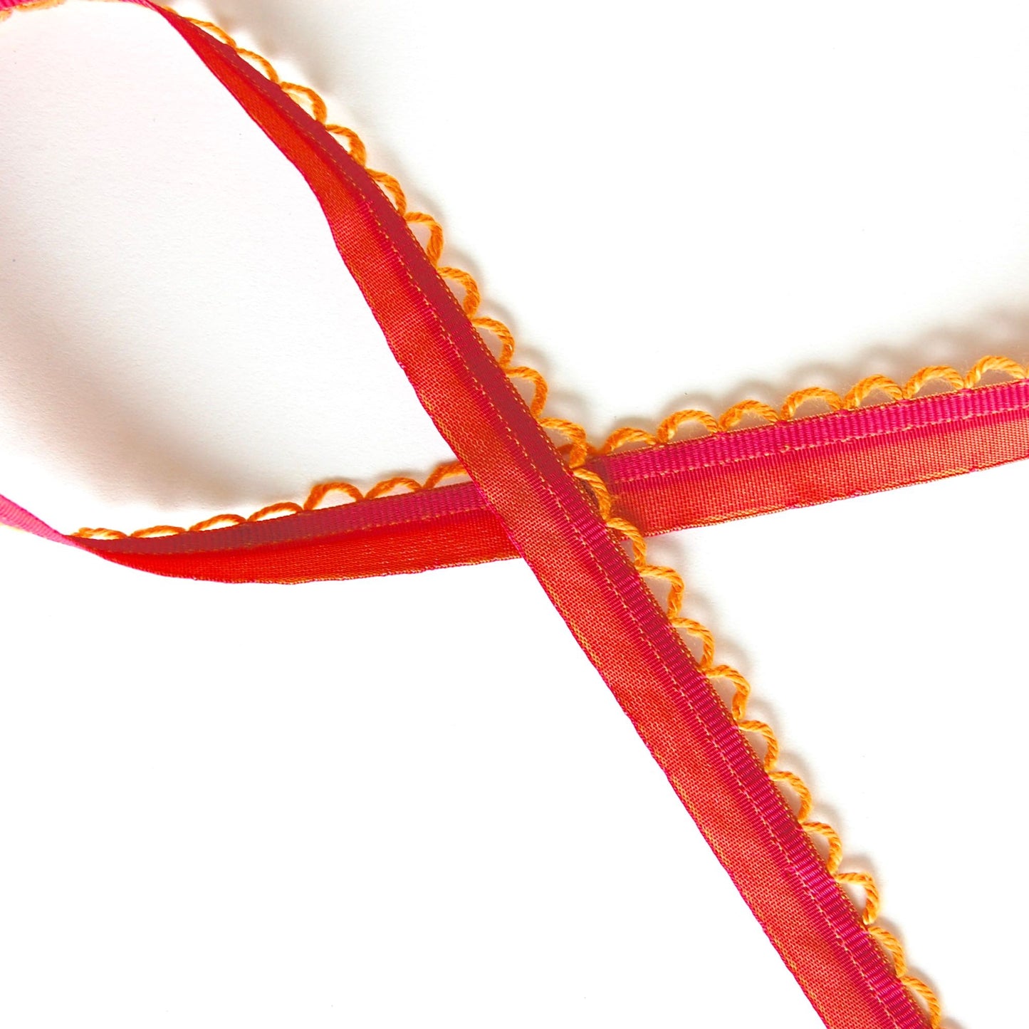 Looped Edge Taffeta Ribbon Trim Piping - Multiple Colorways