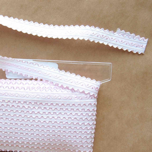 Embroidered Double Scallop Edge Ribbon