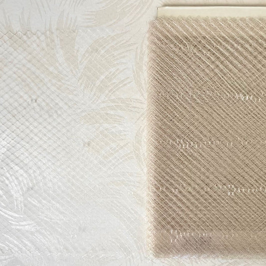 Random Square Diamond Weave, Vintage Silk Netting - Multiple Colors