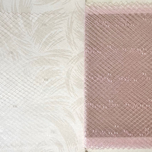 Random Square Diamond Weave, Vintage Silk Netting - Multiple Colors